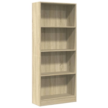 Bibliotecă, stejar sonoma, 60x24x143 cm, lemn prelucrat - Img 2