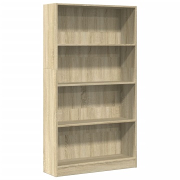 Bibliotecă, stejar sonoma, 80x24x143 cm, lemn prelucrat - Img 2