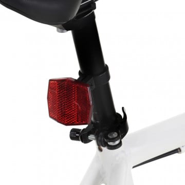 Bicicletă cu angrenaj fix, alb și portocaliu, 700c, 55 cm - Img 5