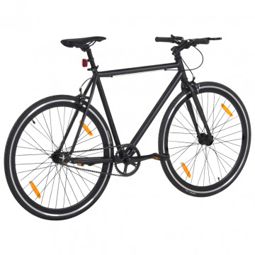 Bicicletă cu angrenaj fix, negru, 700c, 55 cm - Img 3