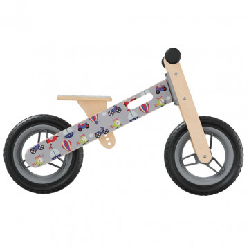 Bicicletă de echilibru pentru copii, imprimeu și Gri - Img 4