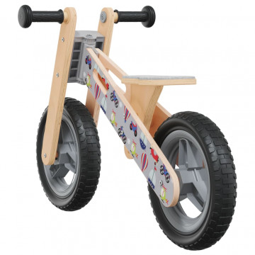 Bicicletă de echilibru pentru copii, imprimeu și Gri - Img 8