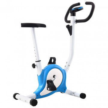Bicicletă fitness cu centură de rezistență, albastru - Img 1