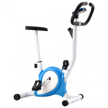Bicicletă fitness cu centură de rezistență, albastru - Img 3