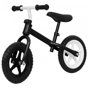Bicicletă pentru echilibru 12 inci, cu roți, negru - Img 2