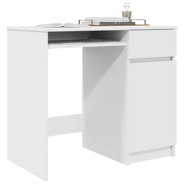Birou alb 86x49x76 cm lemn prelucrat - Img 4