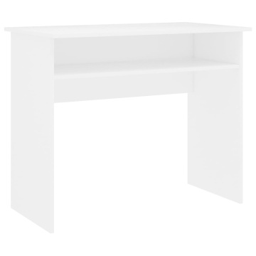 Birou, alb, 90x50x74 cm, lemn prelucrat - Img 2