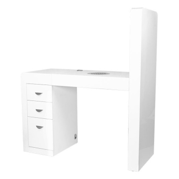 Birou cosmetic 310 cu absorbant caseta, alb, dreapta - Img 1