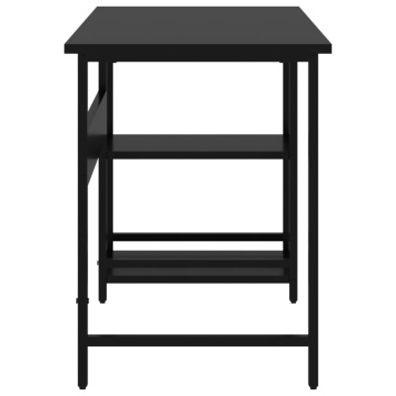Birou de calculator, negru, 105x55x72 cm, MDF și metal - Img 4