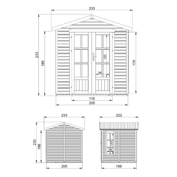 Birou Gradina Lemn TIMBELA M351FB+H351FBRED - Img 6