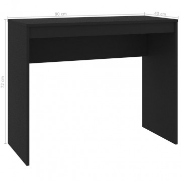 Birou, negru, 90x40x72 cm, lemn prelucrat - Img 2