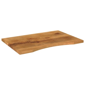 Blat birou cu decupaj curbat 100x50x2,5cm lemn masiv mango brut - Img 2