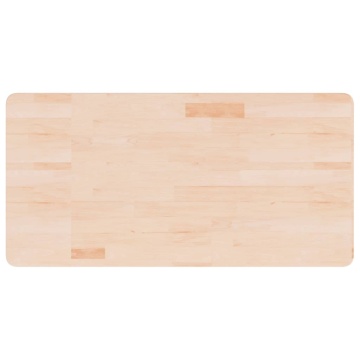 Blat de baie, 100x50x2,5 cm, lemn masiv netratat - Img 2