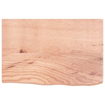 Blat de baie, maro deschis, 60x40x(2-4) cm, lemn masiv tratat - Img 3