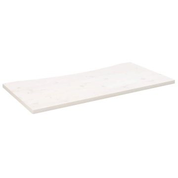 Blat de birou, alb, 110x55x2,5 cm, lemn masiv de pin - Img 2