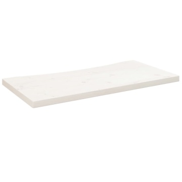 Blat de birou, alb, 80x40x2,5 cm, lemn masiv de pin - Img 2