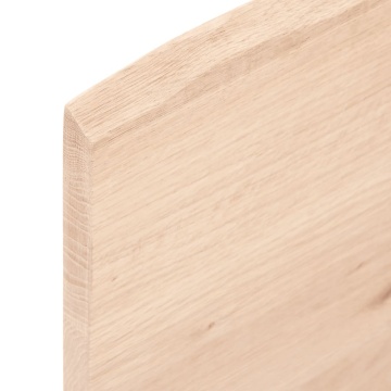Blat de masă, 100x50x2 cm, lemn masiv de stejar netratat - Img 6