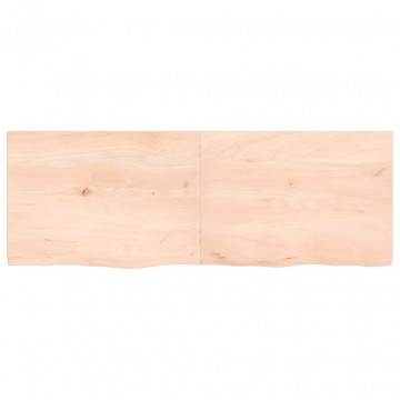 Blat de masă, 140x50x4 cm, lemn masiv de stejar netratat - Img 3