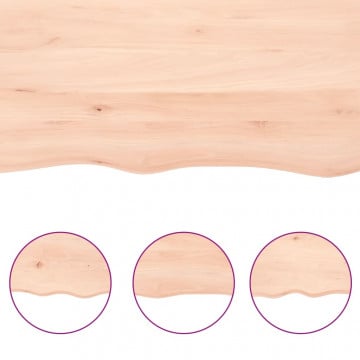 Blat de masă, 180x50x4 cm, lemn masiv de stejar netratat - Img 8