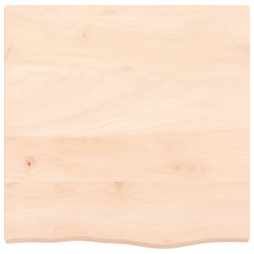 Blat de masă, 60x60x4 cm, lemn masiv de stejar netratat - Img 3