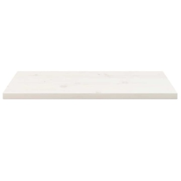 Blat de masă alb 80x40x2,5 cm lemn masiv de pin dreptunghiular - Img 3