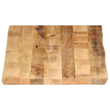 Blat de masă contur organic 100x60x2,5 cm lemn masiv mango brut - Img 4