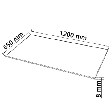 Blat de masă din sticlă securizată rotund 1200 x 650 mm - Img 4