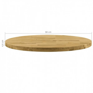 Blat de masă, lemn masiv de stejar, rotund, 44 mm, 900 mm - Img 5