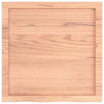 Blat de masă maro 60x60x(2-4) cm, lemn masiv stejar tratat - Img 4