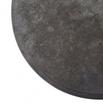Blat de masă, negru, Ø40x2,5 cm, marmură - Img 3