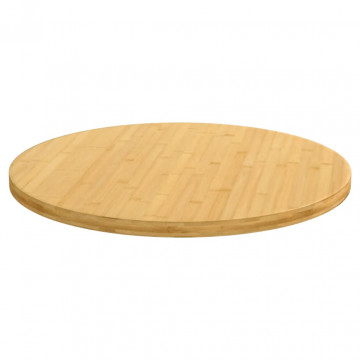 Blat de masă, Ø70x2,5 cm, bambus - Img 1