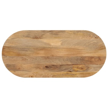 Blat de masă oval, 100x40x2,5 cm, lemn masiv de mango - Img 1