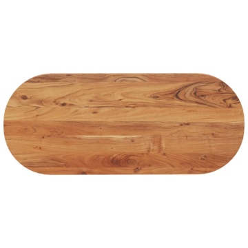 Blat de masă oval, 100x40x3,8 cm, lemn masiv de acacia - Img 1