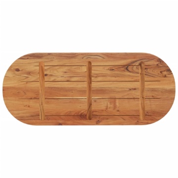 Blat de masă oval, 100x40x3,8 cm, lemn masiv de acacia - Img 8