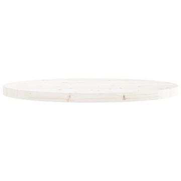 Blat de masă rotund, alb, Ø70x3 cm, lemn masiv de pin - Img 3