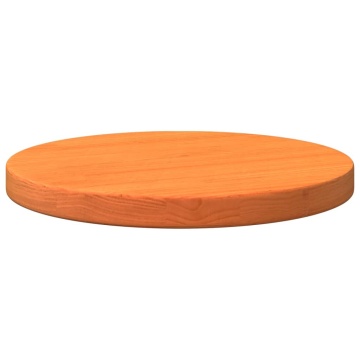 Blat de masă rotund, maro ceruit, Ø30x2,5 cm, lemn masiv de pin - Img 4