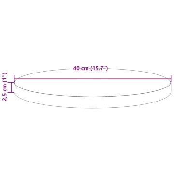 Blat de masă rotund, maro ceruit, Ø40x2,5 cm, lemn masiv de pin - Img 6