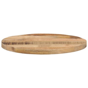 Blat de masă rotund, Ø 40x1,5 cm, lemn masiv de mango brut - Img 3
