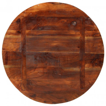Blat de masă rotund, Ø 80x1,5 cm, lemn masiv reciclat - Img 8