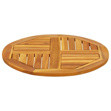 Blat de masă rotund, Ø60x2 cm, lemn masiv de acacia - Img 8