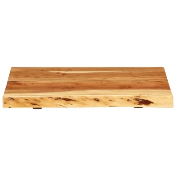 Blat lavoar de baie, 58x52x3,8 cm, lemn masiv de acacia - Img 3