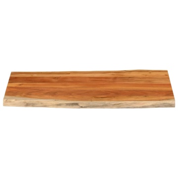 Blat masă, 120x60x2,5 cm dreptunghiular lemn acacia margine vie - Img 3