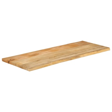 Blat masă cu margini, 140x60x3,8 cm, lemn masiv mango - Img 2
