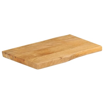 Blat masă cu margini naturale, 50x40x2,5 cm, lemn masiv mango - Img 2