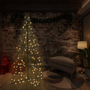 Brad Crăciun conic 115x150 cm, 240 LED-uri, interior & exterior - Img 1