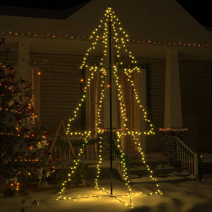 Brad Crăciun conic, 120x220 cm, 300 LED-uri, interior&exterior - Img 1