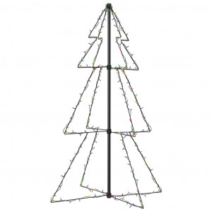 Brad de Crăciun conic 160 LED-uri, 78x120 cm, interior/exterior - Img 2
