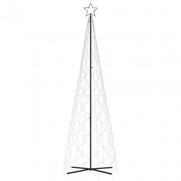 Brad de Crăciun conic, 500 LED-uri, alb rece, 100x300 cm - Img 3
