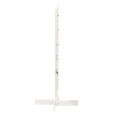 Brad de Crăciun decorativ, alb, 120 cm, lemn de pin masiv - Img 4