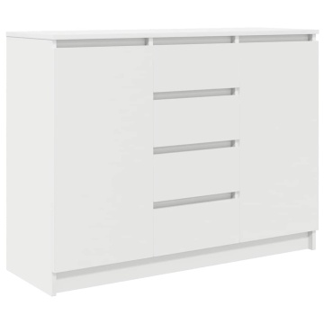 Bufet cu sertare Alb 100,5x35x76 cm Lemn prelucrat - Img 2